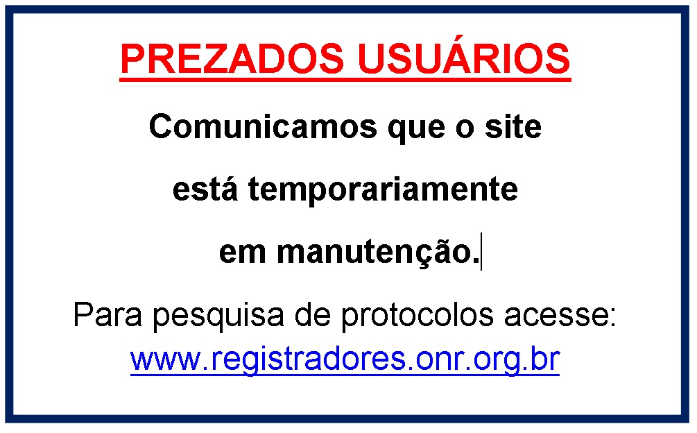Site temporariamente em manutenção